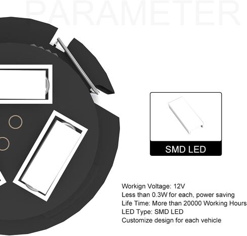 مجموعة مصابيح كهربائية LED للتحكم في سخان المناخ SMD لاستبدال دودج رام 1500 2500 3500 2003-2008 T5/T4.7 Neo Wedge HVAC أضواء بيضاء in Saudi Arabia