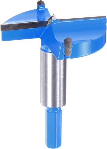 HARFINGTON Forstner Drill Bits 35mm (1 3/8") Hex Shank 3/8 inch, Carbide Forstner Bit Woodworking Hole Opener Cutter Tool for Wood Drilling/Cabinet Hinges, Blue in Saudi Arabia