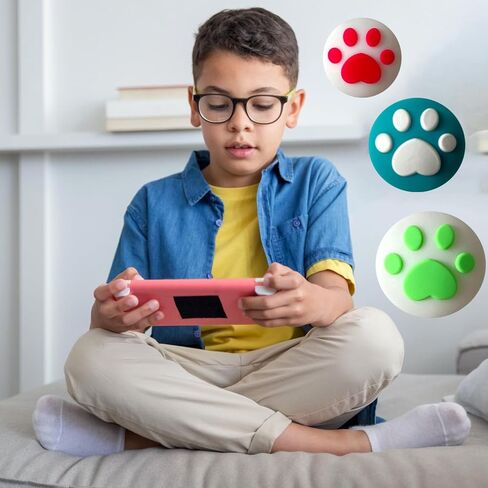 40 قطعة من أغطية قبضة الإبهام بتصميم مخلب القط اللطيف، عصا التحكم الناعمة من السيليكون، غطاء عصا الإبهام، غطاء عصا تناظرية متوافق مع Nintendo Switch Standard، Lite، OLED in Kuwait