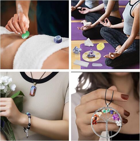 مجموعة 28 قطعة من كريستالات الشفاء الطبيعية وكريستالات الشفاء الحجرية مع هرم عين النمر، وقلادة وبندول، و7 بلورات خام و7 أحجار شاكرا متدلية، هدايا للمبتدئين من الكريستال in Kuwait