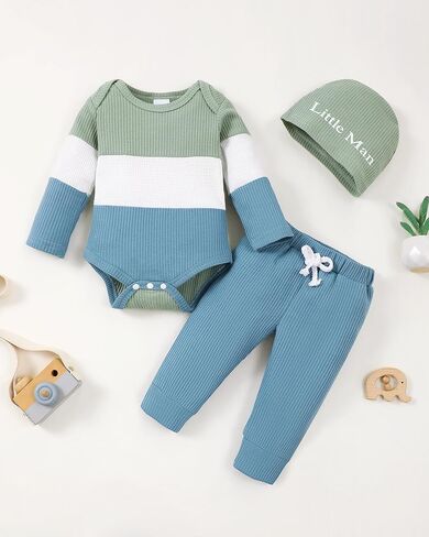 Newborn Infant Baby Boy Clothes Fall Winter Outfits New to The Crew Outfit Toddler Baby Boy Clothes Set in Kuwait