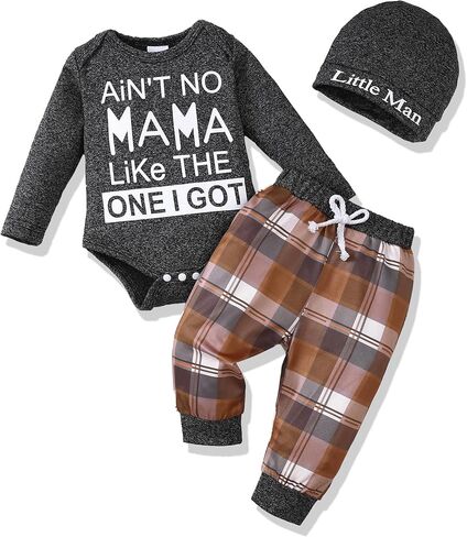Newborn Infant Baby Boy Clothes Fall Winter Outfits New to The Crew Outfit Toddler Baby Boy Clothes Set in Kuwait