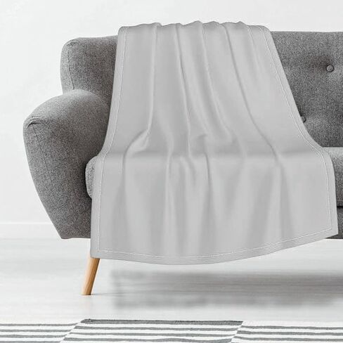 Grey Throw Blanket for Baby - Soft Lightweight Plush Fuzzy Fleece Baby Swaddle Blankets for Girls Boys Super Cozy Throws for Lap Crib 40X30 in in Saudi Arabia