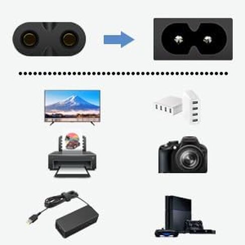 سلك طاقة PS5 PS4 سلك طاقة للتلفزيون من أجل Samsung LG TCL، سلك طاقة Xbox بطول 6 أقدام AC Xbox One كابل طاقة أسود in Saudi Arabia