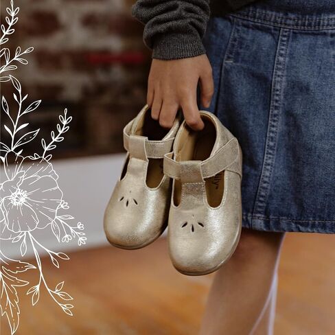 مجموعة أحذية Jack & Lily T-Strap للفتيات الصغيرات - أحذية المشي الأولى الأنيقة للرضع لكل خطوة من مراحل الطفولة - أحذية فاخرة للفتيات الصغيرات للراحة اليومية والمناسبات الخاصة in Saudi Arabia
