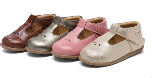 مجموعة أحذية Jack & Lily T-Strap للفتيات الصغيرات - أحذية المشي الأولى الأنيقة للرضع لكل خطوة من مراحل الطفولة - أحذية فاخرة للفتيات الصغيرات للراحة اليومية والمناسبات الخاصة in Saudi Arabia