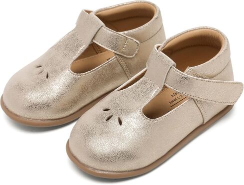 مجموعة أحذية Jack & Lily T-Strap للفتيات الصغيرات - أحذية المشي الأولى الأنيقة للرضع لكل خطوة من مراحل الطفولة - أحذية فاخرة للفتيات الصغيرات للراحة اليومية والمناسبات الخاصة in Saudi Arabia