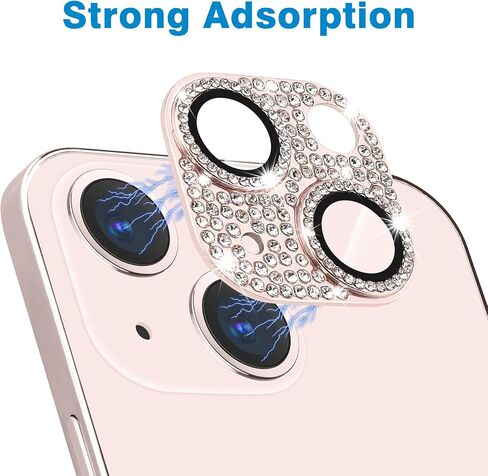 متوافق مع واقي عدسة الكاميرا iPhone 16 Pro و16 Pro Max، غطاء عدسة زجاجي مقوى بحجر الراين اللامع 9H مقاوم للصدمات وواقي كامل للكاميرا in Kuwait