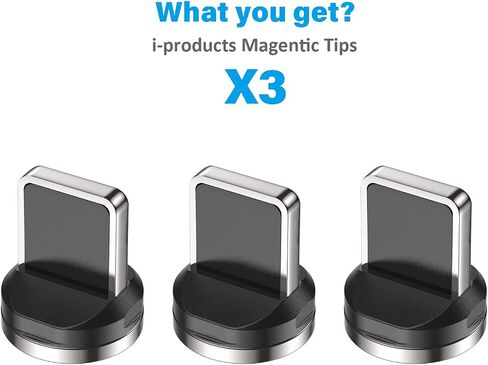 محول مغناطيسي USB C 9Pin (3 عبوات)، أطراف كابل شحن مغناطيسي 60 وات/100 وات لأجهزة USB C، أطراف مغناطيسية من النوع C، موصلات أطراف مغناطيسية in Kuwait