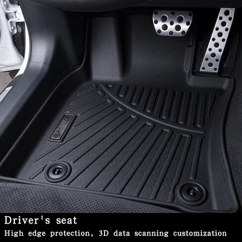 Large Trunk Mat for Ford Explorer 2020-2023 2024，TPE All Weather Protection Waterproof Rear Cargo Liners Easy to Clean Accessories for Ford Explorer-Black in Saudi Arabia