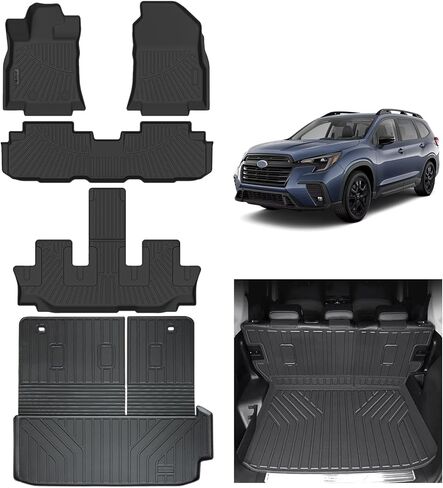 Large Trunk Mat for Ford Explorer 2020-2023 2024，TPE All Weather Protection Waterproof Rear Cargo Liners Easy to Clean Accessories for Ford Explorer-Black in Saudi Arabia
