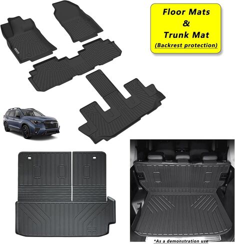Large Trunk Mat for Ford Explorer 2020-2023 2024，TPE All Weather Protection Waterproof Rear Cargo Liners Easy to Clean Accessories for Ford Explorer-Black in Saudi Arabia