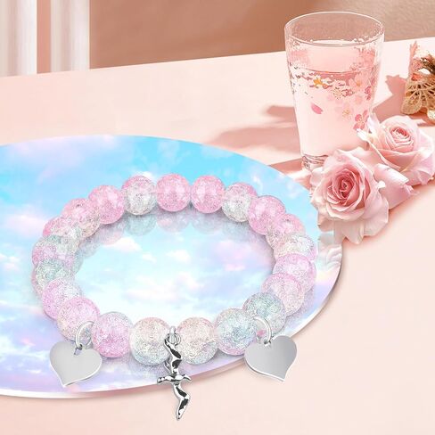 Purple Bracelets Birthday Gifts, Merch, Bracelet with Birthday card for Girl Women Sister and Her. Birthday Party Decorations Stuff in Saudi Arabia