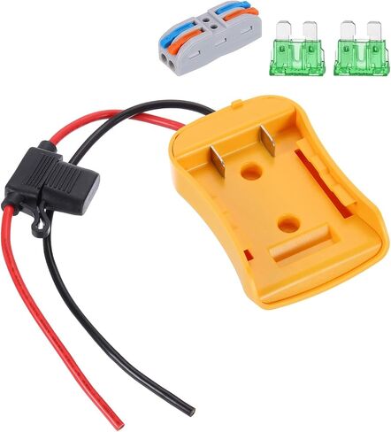 HARFINGTON Battery Adapter Converter for DIY Rc Car Truck Toys' 20V Battery, Battery Conversion Kit with 12AWG Wire, Wire Terminal, 1 Set 5pcs, Yellow in Saudi Arabia