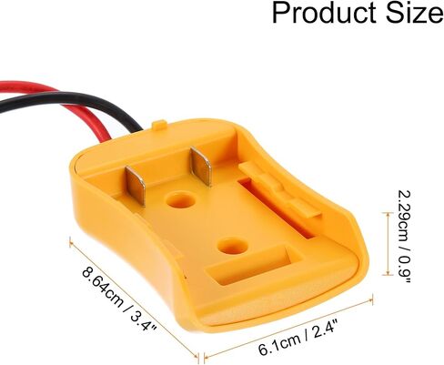 HARFINGTON Battery Adapter Converter for DIY Rc Car Truck Toys' 20V Battery, Battery Conversion Kit with 12AWG Wire, Wire Terminal, 1 Set 5pcs, Yellow in Saudi Arabia