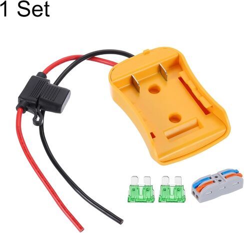 HARFINGTON Battery Adapter Converter for DIY Rc Car Truck Toys' 20V Battery, Battery Conversion Kit with 12AWG Wire, Wire Terminal, 1 Set 5pcs, Yellow in Saudi Arabia