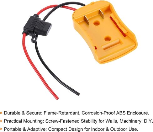 HARFINGTON Battery Adapter Converter for DIY Rc Car Truck Toys' 20V Battery, Battery Conversion Kit with 12AWG Wire, Wire Terminal, 1 Set 5pcs, Yellow in Saudi Arabia