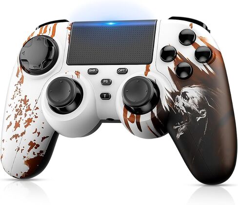 Gamrombo Wireless Controller Compatible with PS4/Slim/Pro with 1000mAh Battery, Touch Pad, Dual Vibration/6-Axis Motion Sensor, 3.5mm Audio Jack/Turbo in Kuwait