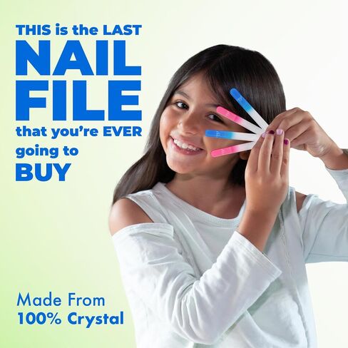 Cristal UP Crystal Baby Nail File 2 in, Gentle and Safe for Delicate Nails Glass File, Hygienic and Durable, Perfect for Newborns and Infants, Ideal for Stress Free Nail Trimming in Saudi Arabia
