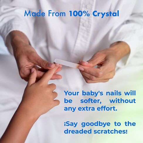 Cristal UP Crystal Baby Nail File 2 in, Gentle and Safe for Delicate Nails Glass File, Hygienic and Durable, Perfect for Newborns and Infants, Ideal for Stress Free Nail Trimming in Saudi Arabia