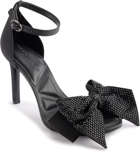 KARL LAGERFELD Women's Kenz Bow Evening Ankle Strap Heeled Sandal in Saudi Arabia