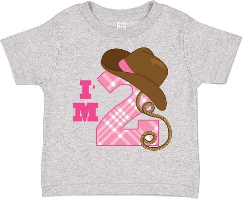 inktastic 2nd Birthday 2 Year Old Cowgirl Hat Toddler T-Shirt in Saudi Arabia