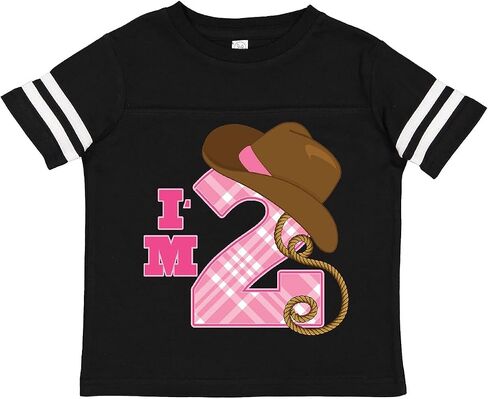 inktastic 2nd Birthday 2 Year Old Cowgirl Hat Toddler T-Shirt in Saudi Arabia