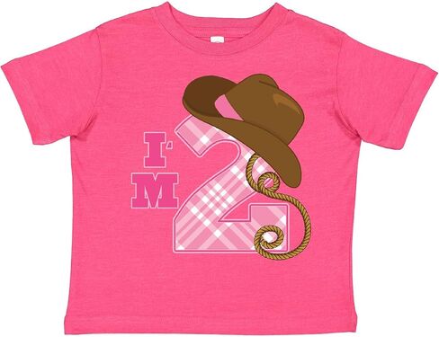 inktastic 2nd Birthday 2 Year Old Cowgirl Hat Toddler T-Shirt in Saudi Arabia