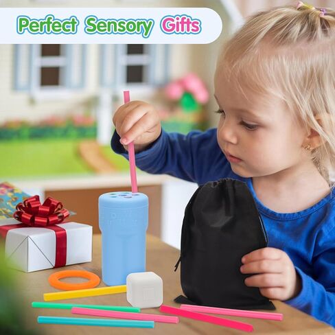 Montessorii Toys Silicone Color Sorting Toys for 2 3 Year Old Educational & Learning Sensory Fidget Toys for Toddlers Girls Boys Birthday Gifts (Blue, Large) in Kuwait