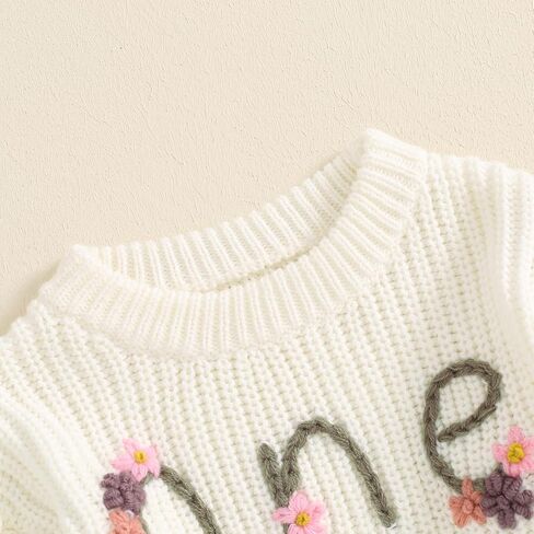 Baby Girl Birthday Sweater Long Sleeve Ruffle Knitted Sweaters Pullover Sweatshirt Knitwear Winter Warm Clothes in Saudi Arabia