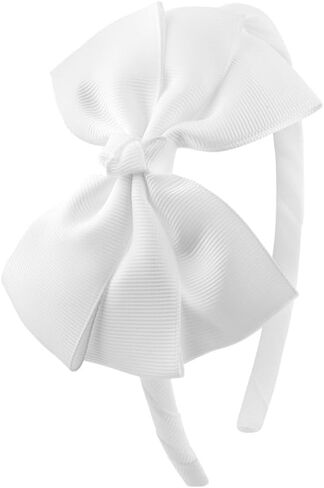 Baby Girls Infant Hair Bow Headband Cute Toddlers Teens Kids Grosgrain Ribbon Hairband Hair Accessories (Red, One Size) in Saudi Arabia