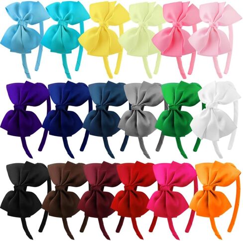 Baby Girls Infant Hair Bow Headband Cute Toddlers Teens Kids Grosgrain Ribbon Hairband Hair Accessories (Red, One Size) in Saudi Arabia