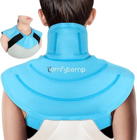 Comfytemp 3D Shoulder Ice Pack Wrap for Injuries Reusable Gel, FSA HSA Eligible, Physical Rotator Cuff Cold Therapy Arm Shoulder Sleeve for Pain Relief, Fracture, Arthritis, Surgery, Muscle Recovery in Saudi Arabia