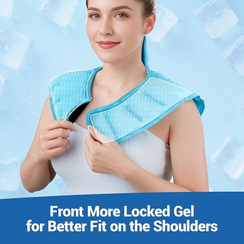 Comfytemp 3D Shoulder Ice Pack Wrap for Injuries Reusable Gel, FSA HSA Eligible, Physical Rotator Cuff Cold Therapy Arm Shoulder Sleeve for Pain Relief, Fracture, Arthritis, Surgery, Muscle Recovery in Saudi Arabia