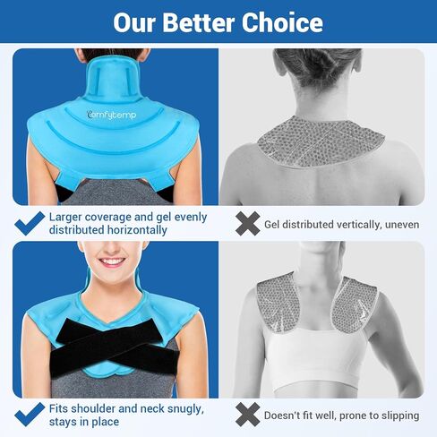 Comfytemp 3D Shoulder Ice Pack Wrap for Injuries Reusable Gel, FSA HSA Eligible, Physical Rotator Cuff Cold Therapy Arm Shoulder Sleeve for Pain Relief, Fracture, Arthritis, Surgery, Muscle Recovery in Saudi Arabia
