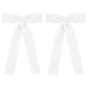 5.5inch Hair Bow Velvet Hair Clip with Tails Hot Pink Velvet Ribbon Bow-Knot Decor Hair Barrettes for Girls Women Bride Wedding Valentines Birthday Party Dress Accessories Gift