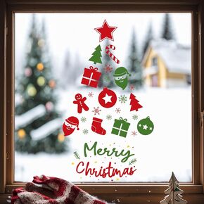 66 x 33 inch Large Christmas Tree Wall Decal, Pine Tree Wall Decor, Christmas Tree Wall Stickers for Bedroom Office Living Room Home Decoration