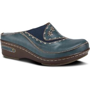 Spring Step L'Artiste Women's Chino Leather Loafer Blue EU 38 / US 7.5-8