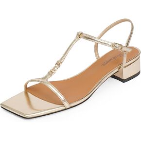 حذاء Modatope بكعب على شكل حرف T للنساء، مع مقدمة مربعة مفتوحة وتصميم كعب منخفض مكتنز in Kuwait