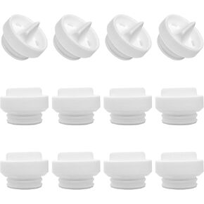 Replacement 8 Duckbill Valves/Duck Bill Valve & 4 Silicone Membrane/Diaphragm Compatible with Elvie Stride Wearable Breast Pump, Accessories Made by Durceler, Not Original Elvie Stride Pump Parts