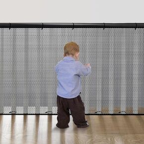 Cupount Banister Guard for Baby- Balcony Safety Netting for Pets - Stair Railing Baby Proof - Baby Gate for Stairs (Black, 120x40 Inch (Pack of 1))
