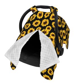 Western Cow Print Baby Car Seat Cover for Baby, Nursing Cover for Mom, Cow Baby Stuff for Boys Girls (Brown Cow)