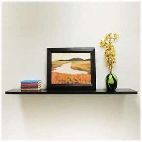 InPlace 48 in W x 7.75 in D x 1.25 in H Grey Floating Shelf Slimline