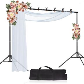 8.5x10 FT Backdrop Stand, Photo Backdrop Stand Kit, Adjustable Backdrop Stand for Parties, Background Stand with 6 Backdrop Clamps and Carring Bag for Wedding Photography Parties Decoration