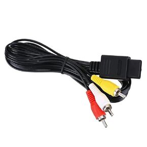 Gamer Gear RCA AV Cable Compatible with N64 SNES GC - Composite TV AV Display Cable Replacement Wire, Cable Standard Composite Cable, Compatible with N64, GC and SNES (1.8m / 6ft)
