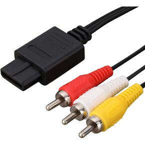 AV Cable Composite Video Cord Compatible with Nintendo 64/N64/GameCube/Super Nintendo SNES TV Game(6 Feet)