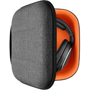 Geekria Shield Headphones Case Compatible with Sennheiser HD 400S, HD660s, HD 560S, Large-Sized Over-Ear Headphones, Replacement Hard Shell Travel Carrying Bag with Cable Storage (Microfiber Grey)