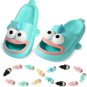 Clownfish Slippers Cloud Slides for Women Men,Tongue Kiss Slippers, Summer Funny Fish Flip Flops, Bass Slippers, Open Toe Fish Slide Sandals Shoes for Indoor Outdoor