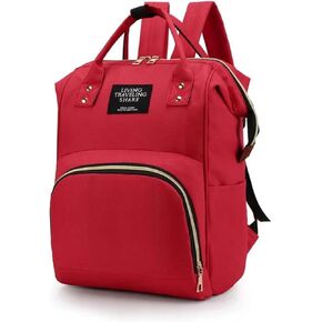 Diaper Bag Backpack Baby Nappy Changing Bag Large Capacity Waterproof Nappy Bag Maternity Bag for Dad Mom Travel (RED)
