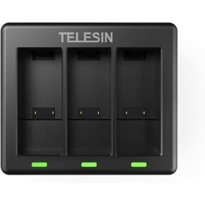 TELESIN Triple Battery Charger Enduro Batteries Charger with Type-C USB Cable for GoPro HERO13 and GoPro 13 Black Enduro Battery Charger